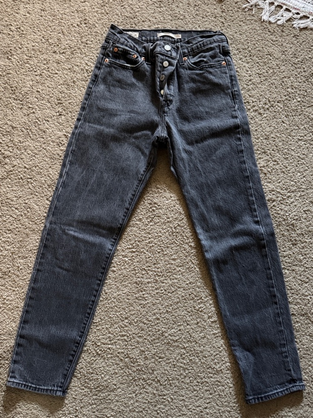Levi's Women's Wedgie Slim Straight Jeans - Washed Black